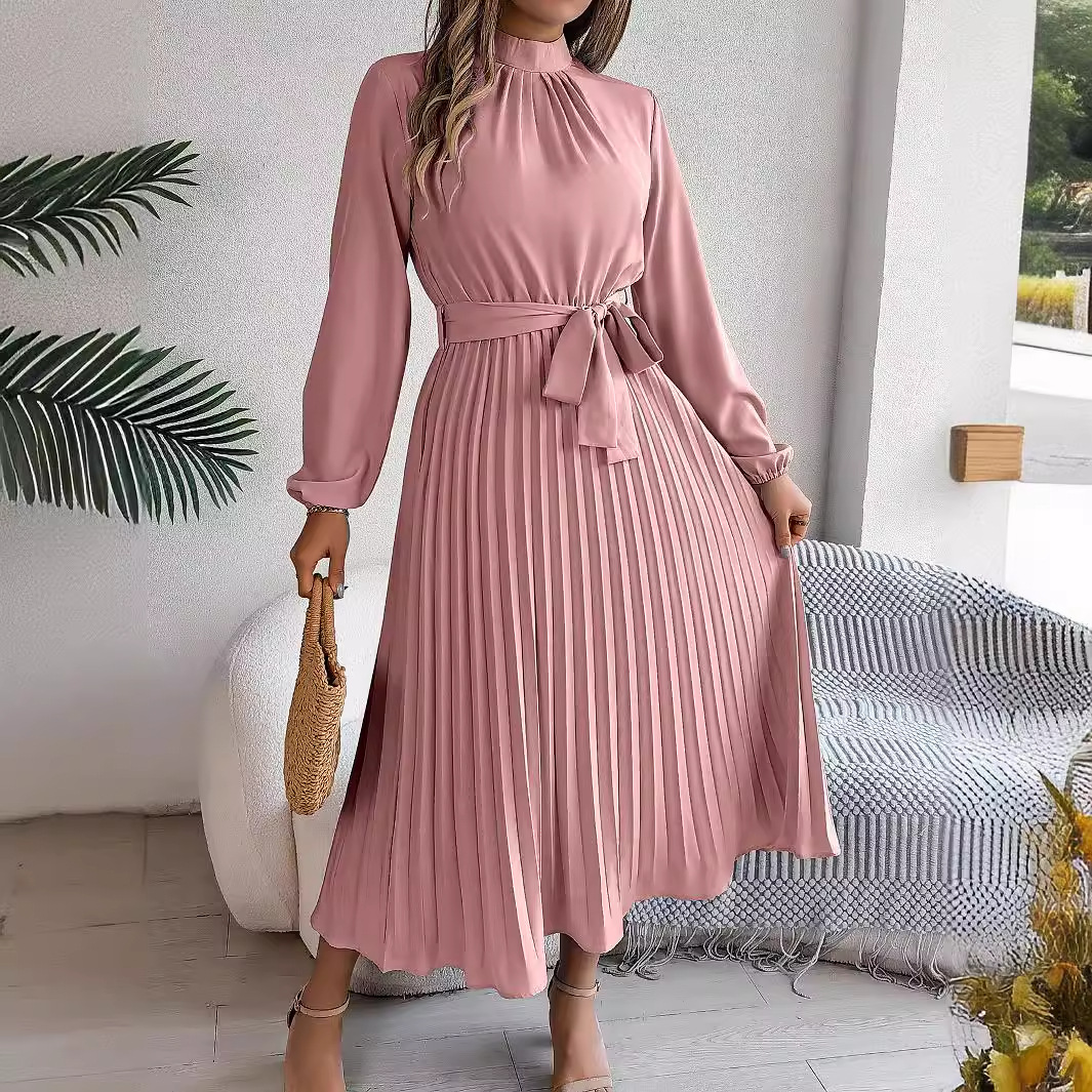 2025 Elegant Long Sleeve Fashi - French Vintage Floral Midi Dress ulasan dan harga