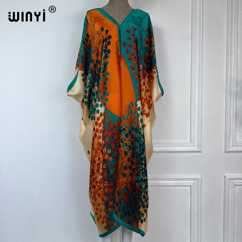 WINYI 2023 V-neck Africa Fashi - Boho Summer Beach Maxi Dress ulasan dan harga