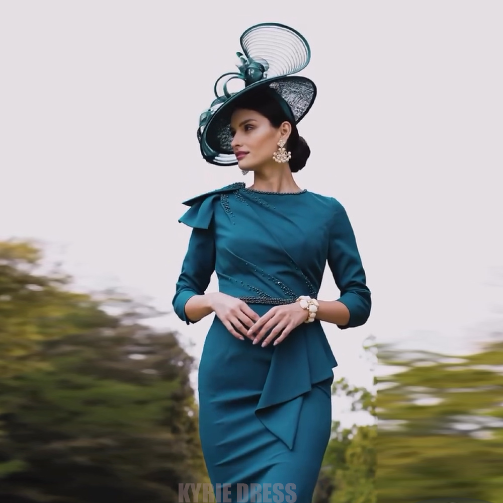 Elegant Mother of The Bride Dr - Elegant Satin Evening Gown Split ulasan dan harga