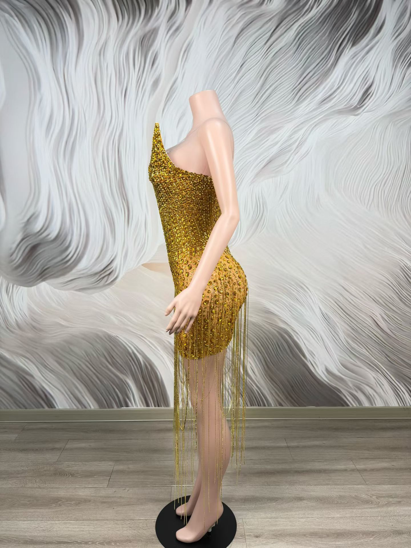 Birthday Celebrate Party Gold  - Sparkly Rhinestone Club Party Dress ulasan dan harga