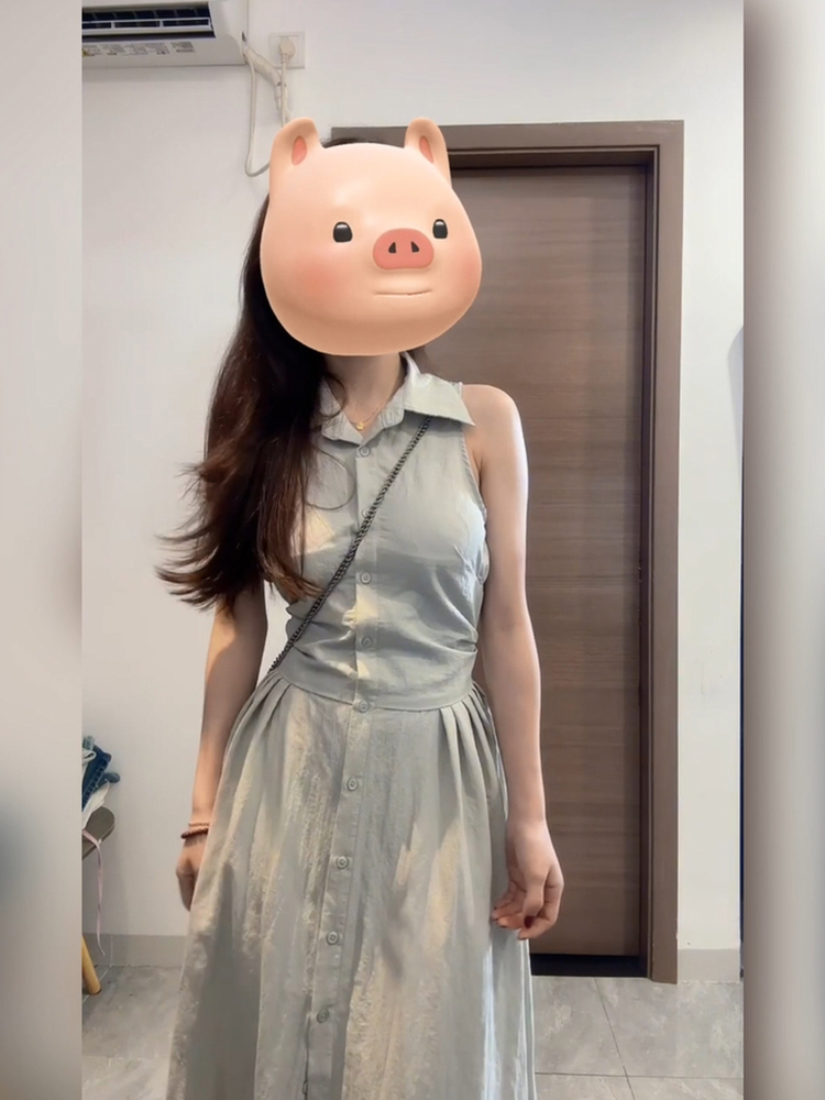 XZY Chic Casual  Collar Sleeve - Korean Style A Line Shirt Dress ulasan dan harga