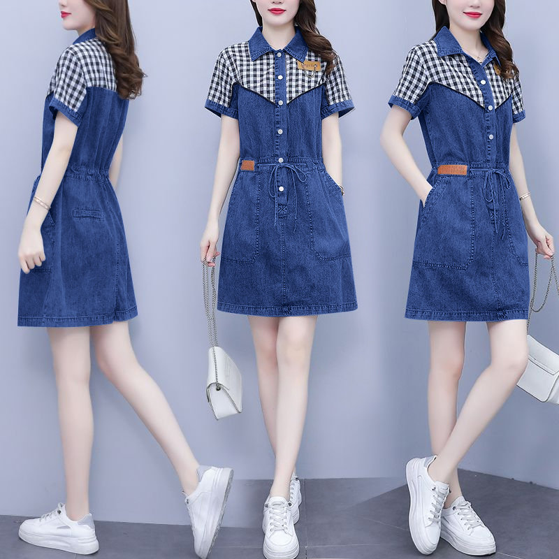 plus Size Women's Fashion Shir - Korean Style A Line Shirt Dress ulasan dan harga